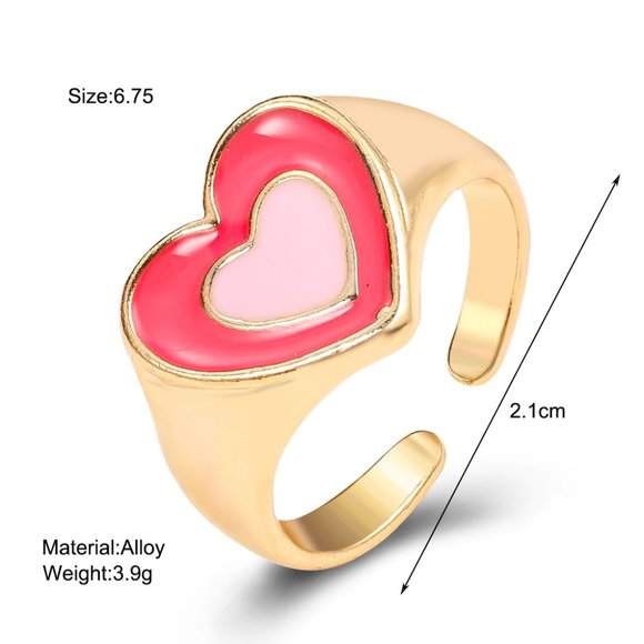 Y2K Powerpuff Girls Heart Ring - Picture 2 of 2